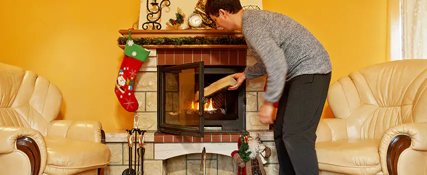 Rusted Metal Fireplace Restoration in Monroe, North Carolina
